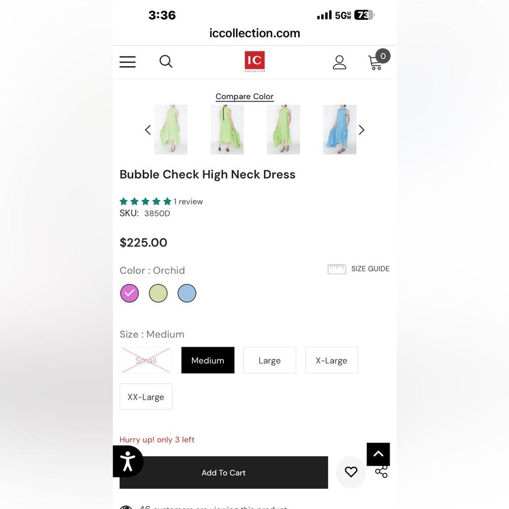 Ic Collection Bubble Check High Neck Sleeveless D… - image 6